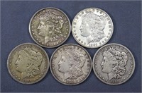 (5) Morgan Silver Dollars