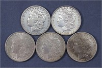 (5) Morgan Silver Dollars