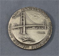 Golden Gate Bridge 25th Anniversary Silver Medal