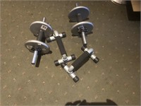 Two Dumbells and Two Push Up Supports