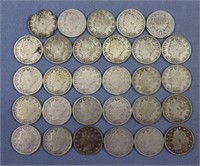 (29) V + Shield Nickels