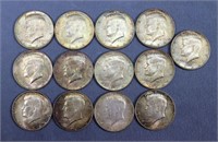 (13) 1964 Kennedy Half Dollars