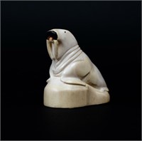 Vintage Ivory Walrus Sculpture Figurine