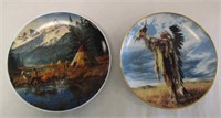 2 Native American Collector Plates