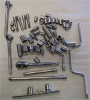 Lot of 3/8" Ratchets, Sockets, & Extension