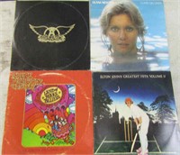 4 Vinyl Records - Aerosmith, Elton John, Olivia