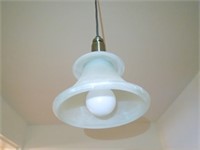 Pair of Satin Nickel Pendant Lights