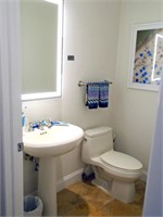 Complete Powder Room With Accessories