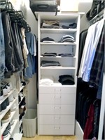 White Adjustable Master Closet System (His)