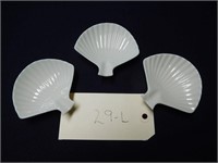 LENOX CHINA SET OF 3 OYSTER/CLAM SERVING TRAYS
