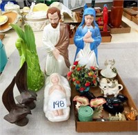 Ceramic Manger Figures, Decorative Items