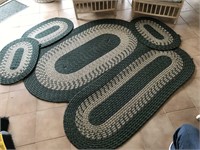 Set of 5 Woven Area Rugs-Various Sizes