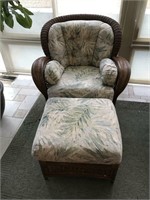 Benchcraft Wicker Chair & Ottoman