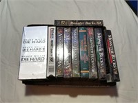 Selection of Hunting & Die Hard Trilogy VHS Tapes