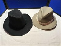 2 Hats: Panama Jack & Black Leather