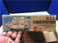 Vintage U.S.S. Constitution Wood Ship Model Kit