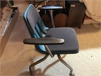 Plastic & Metal Office Chair on Wheels