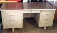 Vintage 16 x 30 x 29 metal desk