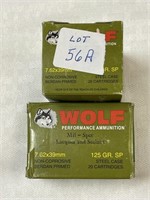 2 boxes 20 rounds each Wolf performance