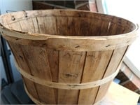 Wood Slat Fruit Bushel Basket