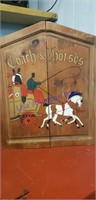 Coach and horses dart board holder