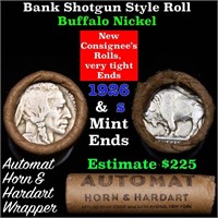 Buffalo Nickel Shotgun Roll in Old Bank Style 'Aut