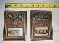 2 brass combination box door