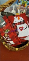Raindeer socks and snowman gift bags
