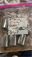 7 count KD tools, 1/2 inch drive, 1 inch , 12