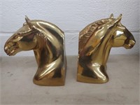 (2) Brass Horse Formed Bookends