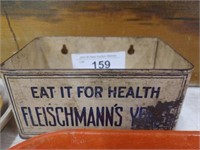 Fleischmann's Yeast Tin Wall Hanging Box