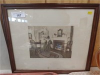 Framed Wallace Nutting Print