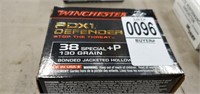 Winchester 20 cartridges 38 special 130 gr