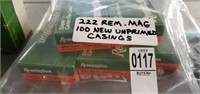 222 Remington 100 new unprimed casings