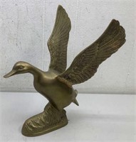 Vintage Brass Duck  13x10x10
