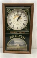 * Baileys Irish Cream clock 11x19 clock works