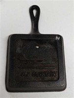 APPROX 5.5" SQUARE CAST IRON OLD MOUNTAINS SKILLET