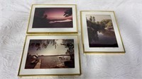 3 framed scenic photos taken by Mike Andersen 1981