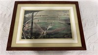 Vintage framed Boston Baseball Club print 1888