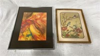 4 vintage framed prints