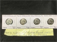 4 1968-D Jefferson Nickels
