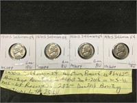 4 1970-S Jefferson Nickels