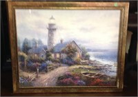 31 x 28 framed lighthouse print