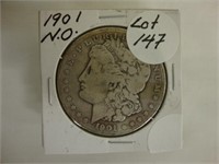 1901 New Orleans Morgan silver dollar.