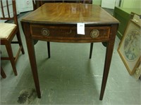 George III inlaid mahogany tea table, ca 1790.