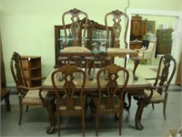 Highly carved walnut Chippendale dining room