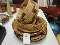 Hand-woven American indian baskets from Arizona.