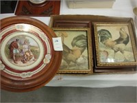 Lot of chicken pictures and Dresden plate.