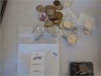 Bag containing American coinage.