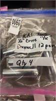 4 count KAL tools, 1/2 inch drive, 11/16 inch